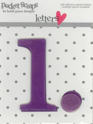 Heidi Grace - Girlfriends - Plastic Alpha Stickers i - 2/pk  (sold in 3's)